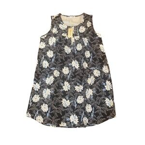 Women's Ekouaer‎ Nightgowns Sleeveless Super Soft Button with Pockets Size L-NWT